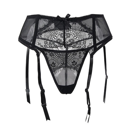 Pariasian Lace Garter Belt & Panty Set