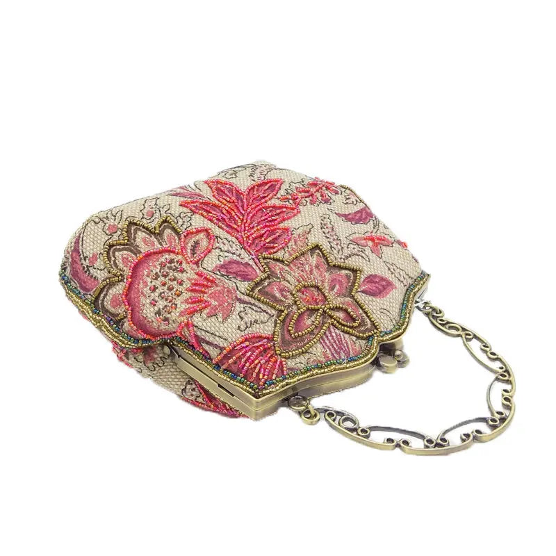 Paisley Embroidery Floral Purse