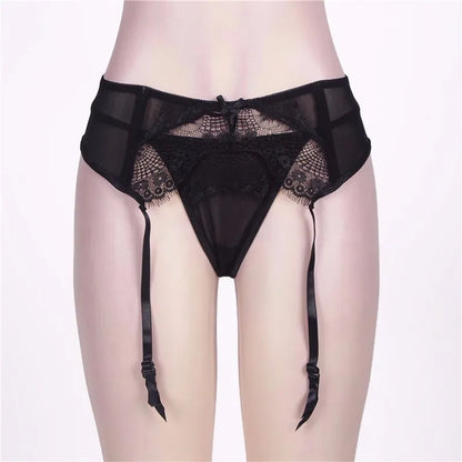 Pariasian Lace Garter Belt & Panty Set