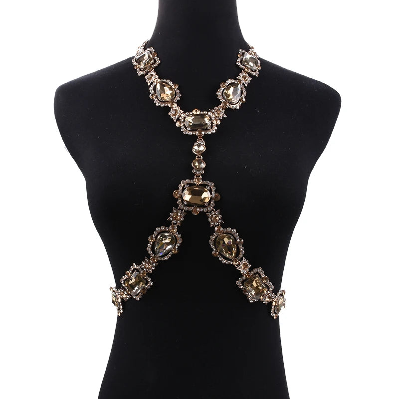 Rhinestone Bodychain Necklace