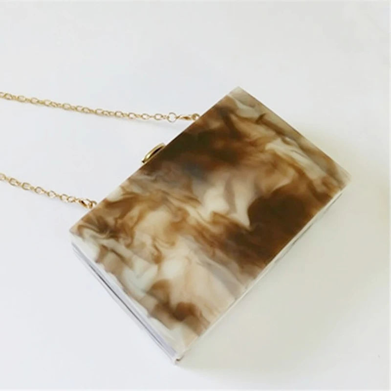 Latte Acrylic Clutch Purse