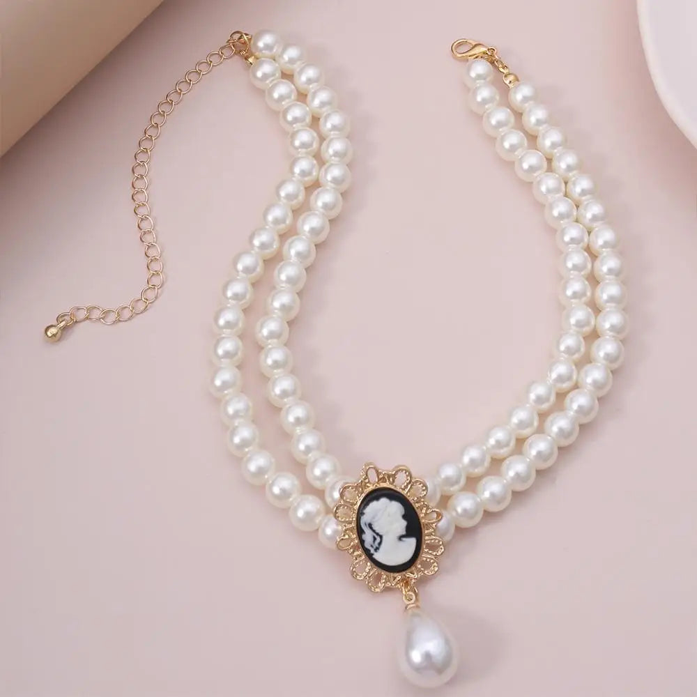 Victorian Pearl Choker Necklace