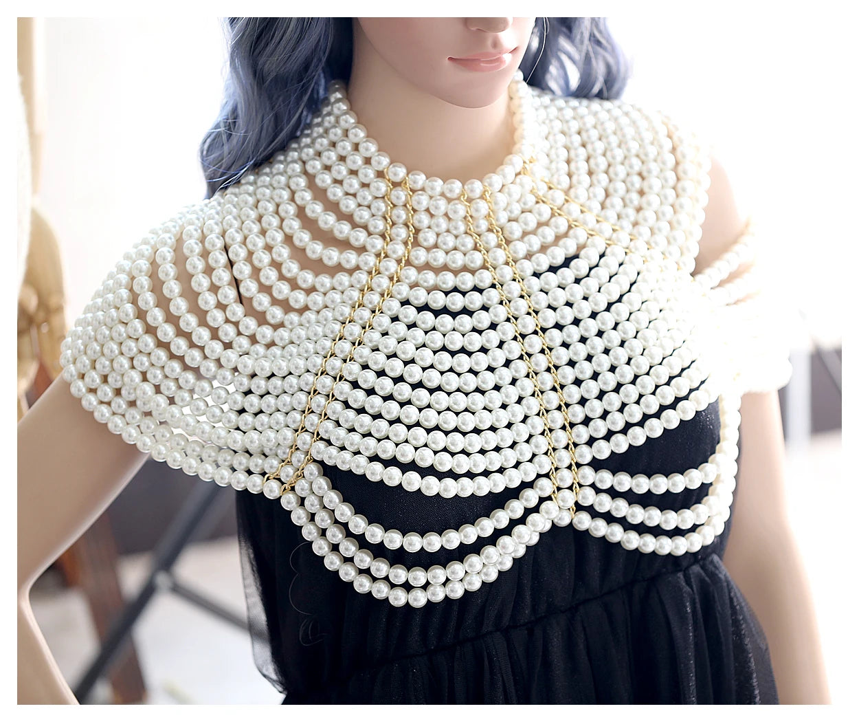 Pearl Body Chain Shrug