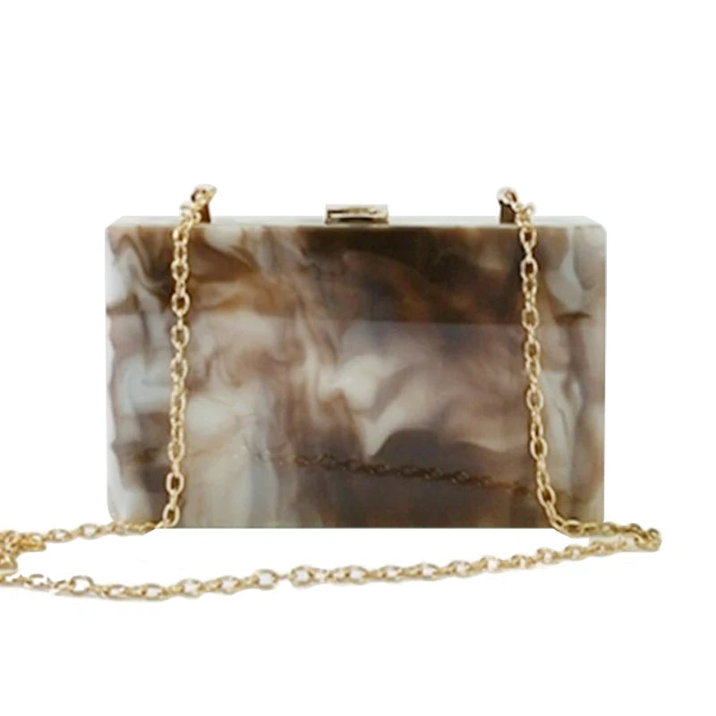 Latte Acrylic Clutch Purse