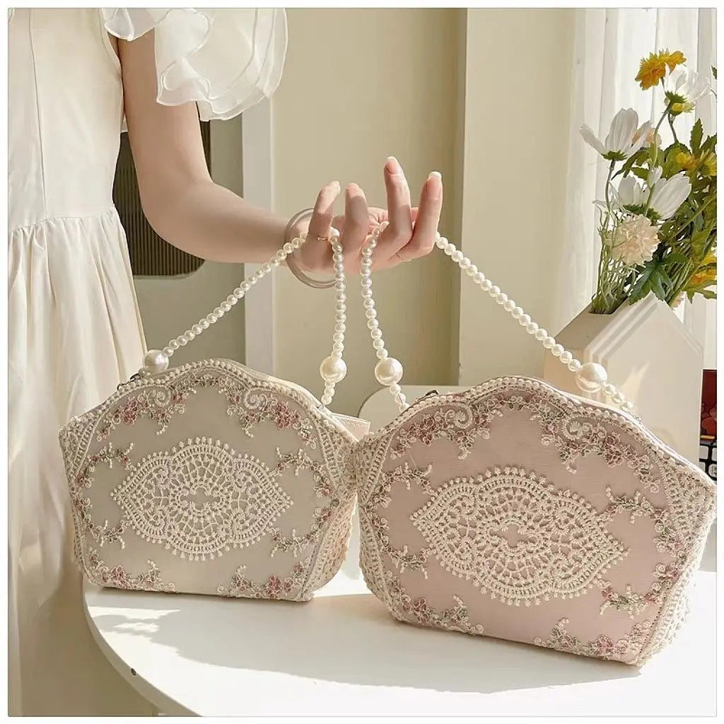 Beaded Lace Handbag