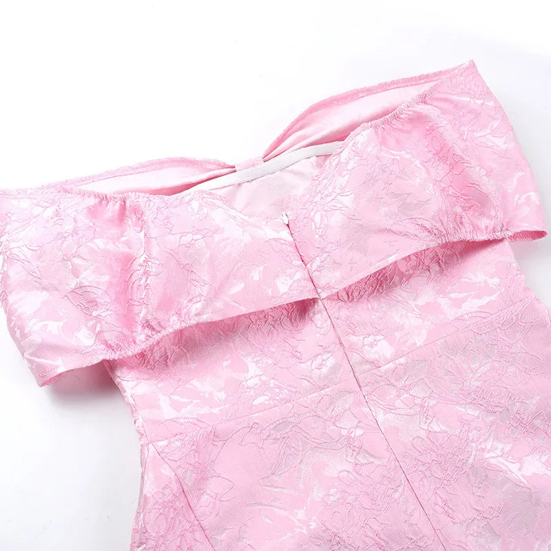 Jacquard Bow A-line Dress