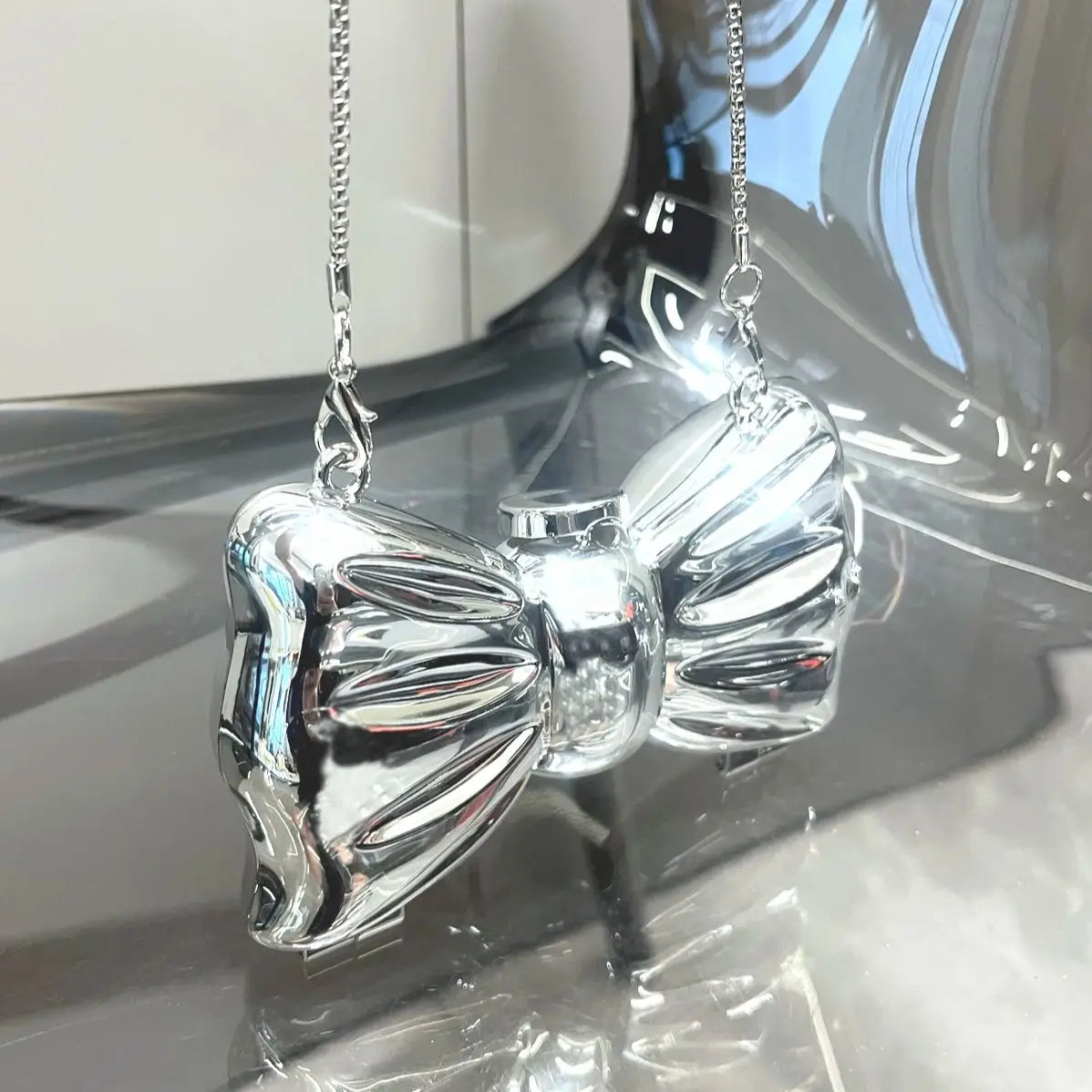 Chrome Bow Purse