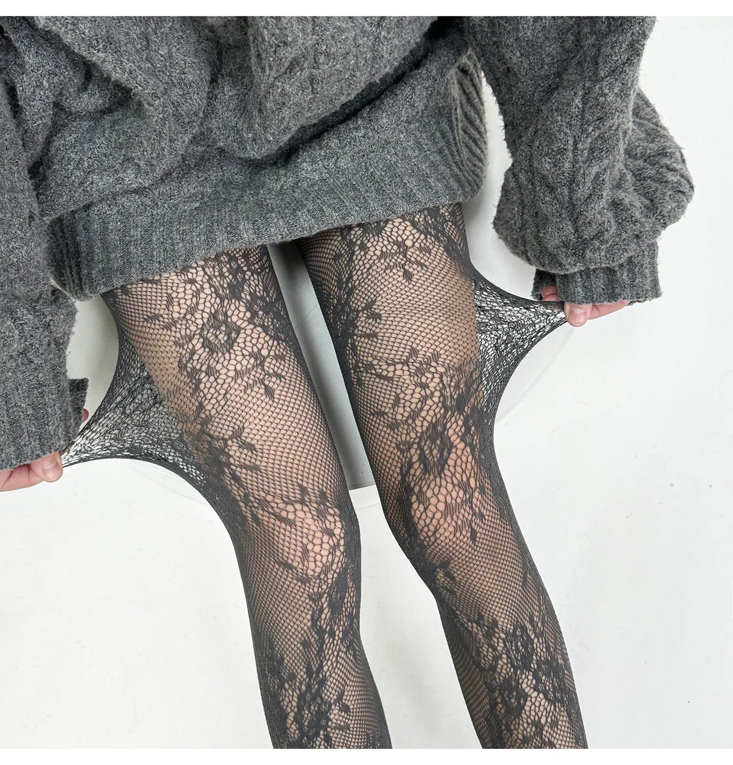 Lace Floral Tights