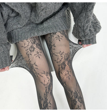 Lace Floral Tights
