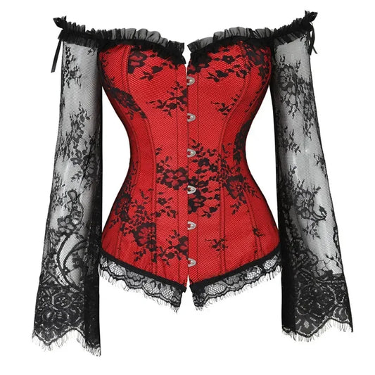 Lace Long Sleeve Corset