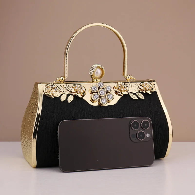 Gold Rhinestone Handbag