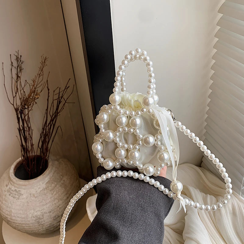 Pearl Shibari Beaded Handbag