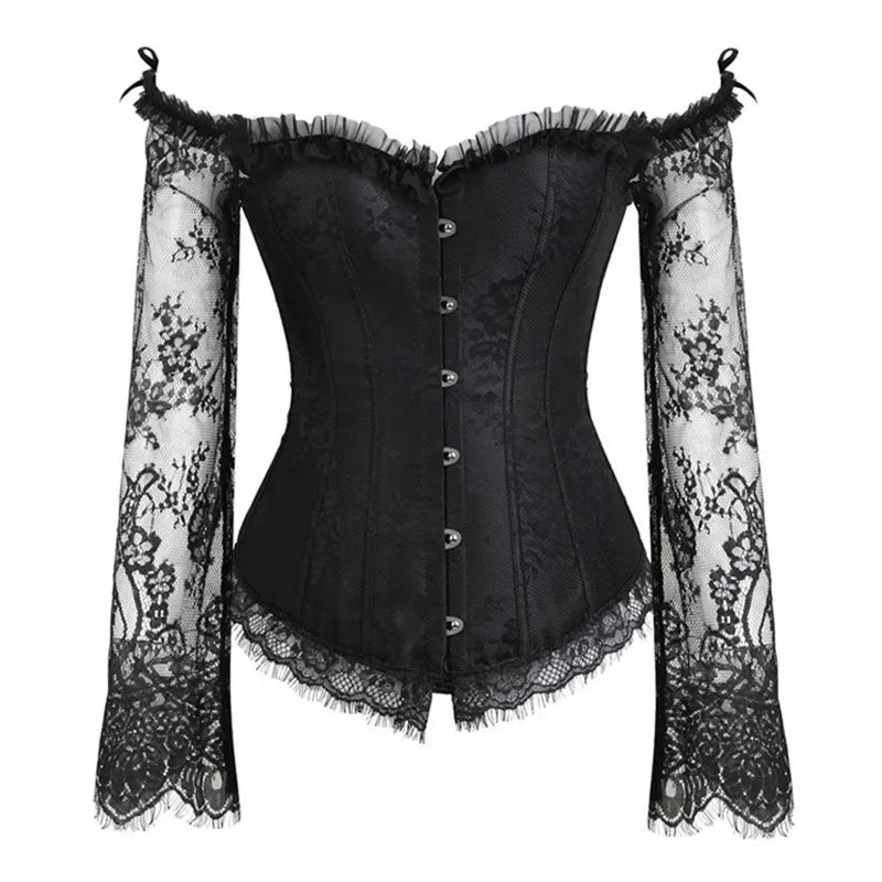 Lace Long Sleeve Corset