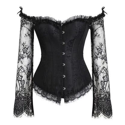 Lace Long Sleeve Corset