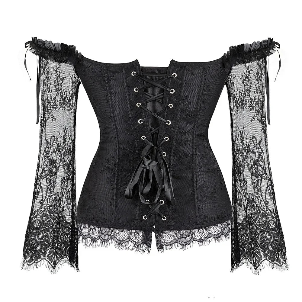 Lace Long Sleeve Corset