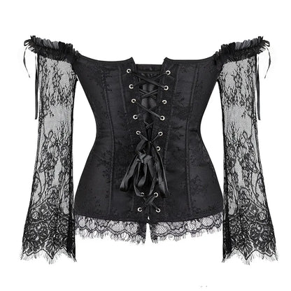 Lace Long Sleeve Corset