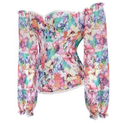 Pastel Floral Fields Corsets