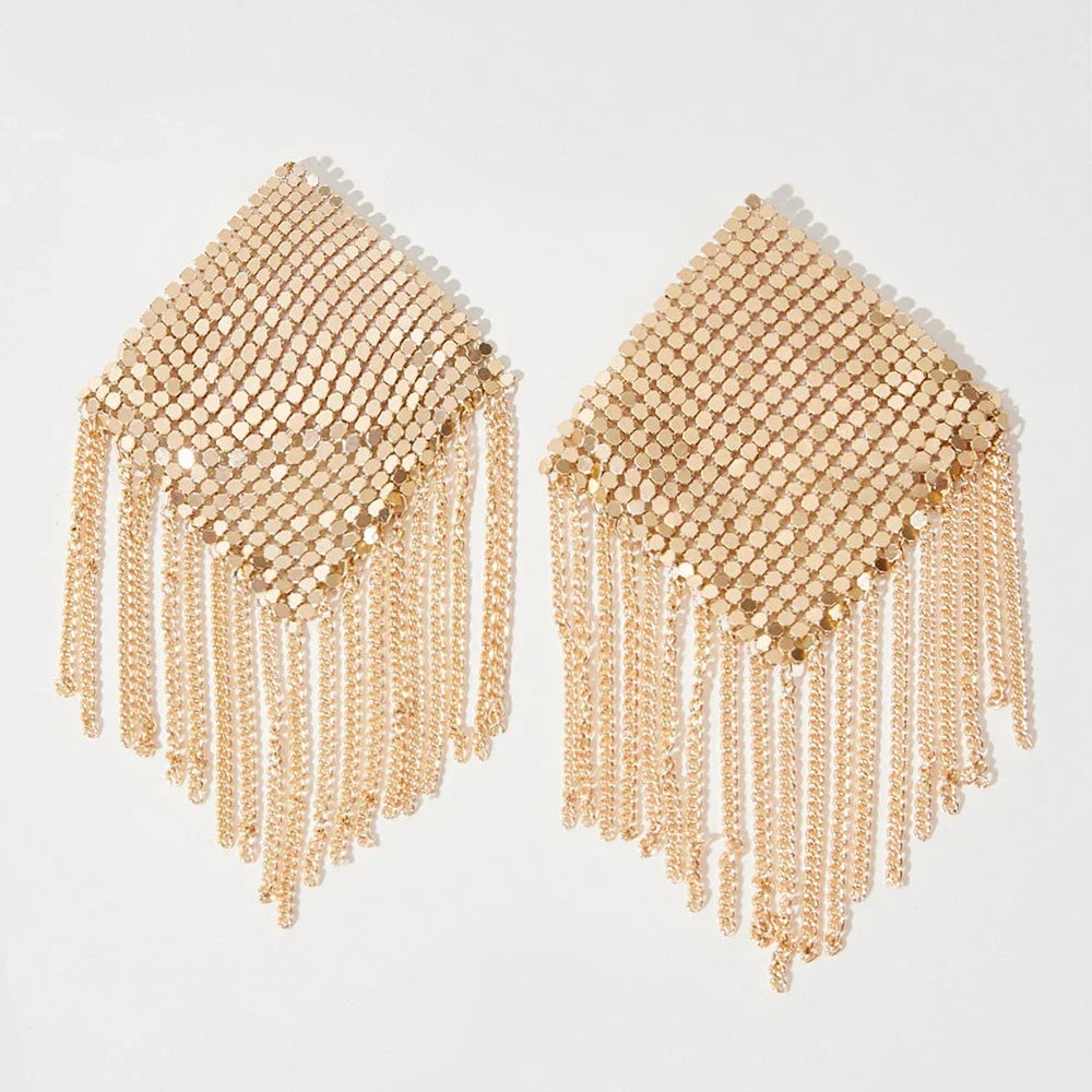 Chainmail Metal  Chain Tassel Self-Adhesive Pasties