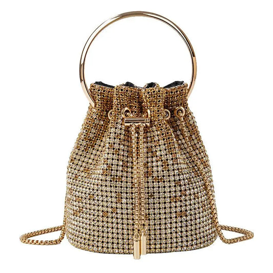 Rhinestone Bucket Handbag