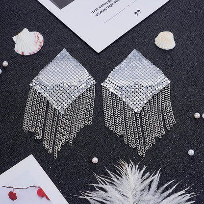 Chainmail Metal  Chain Tassel Self-Adhesive Pasties