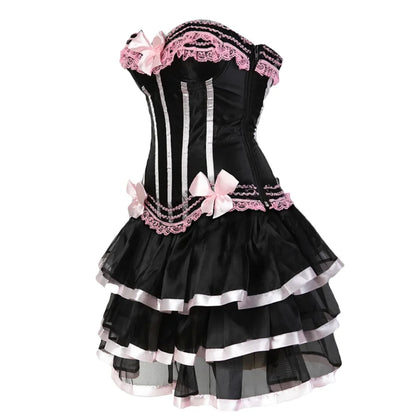 Can Can Corset & Tutu Skirt Set Costume