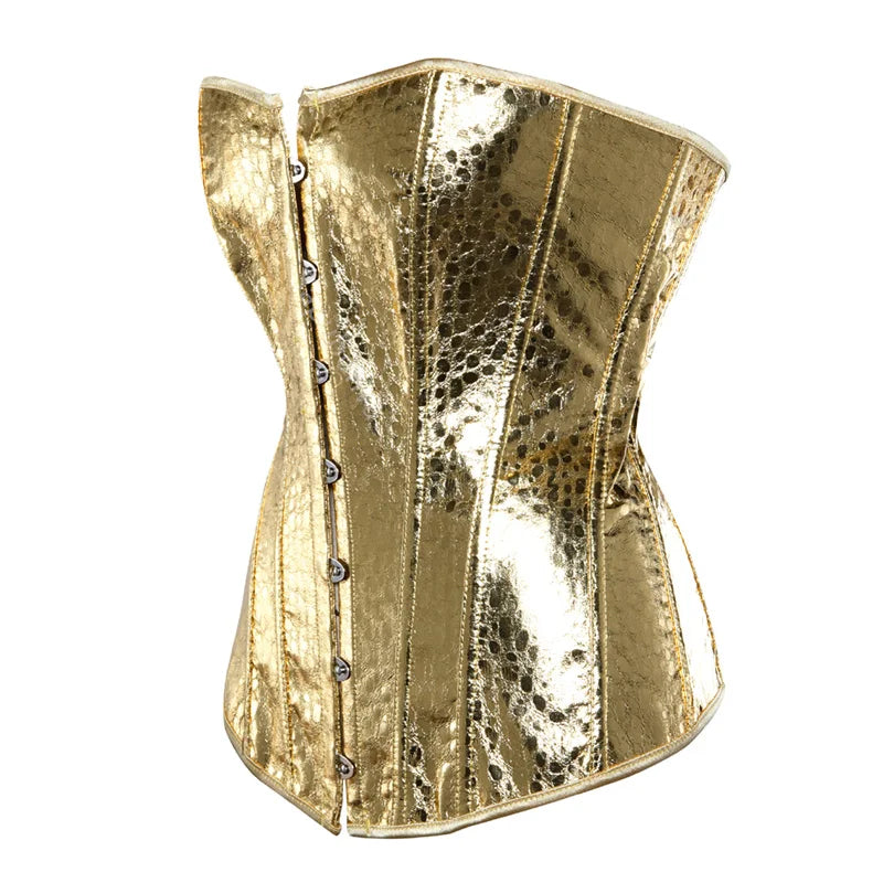 Metallic Zip Up Corsets