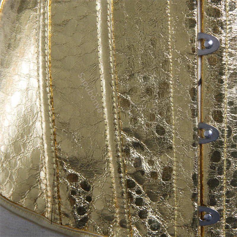 Metallic Zip Up Corsets