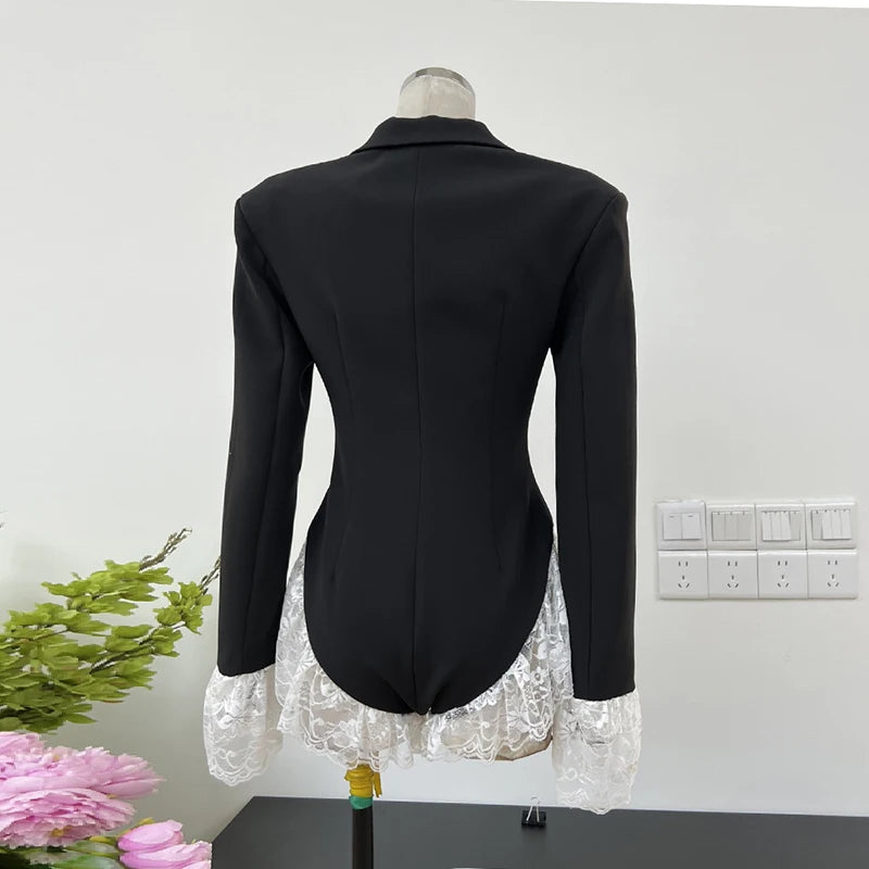 Lace Blazer Bodysuit