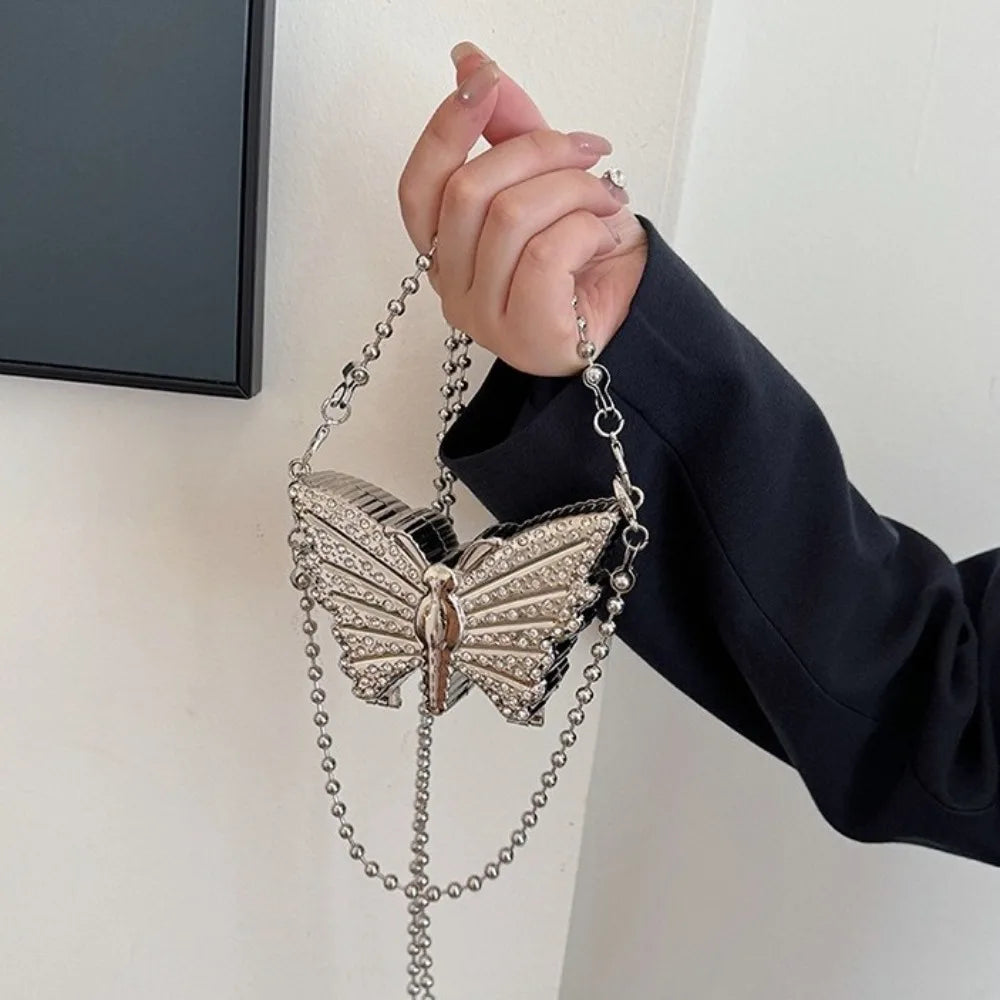 Rhinestone Mini Butterfly Handbag