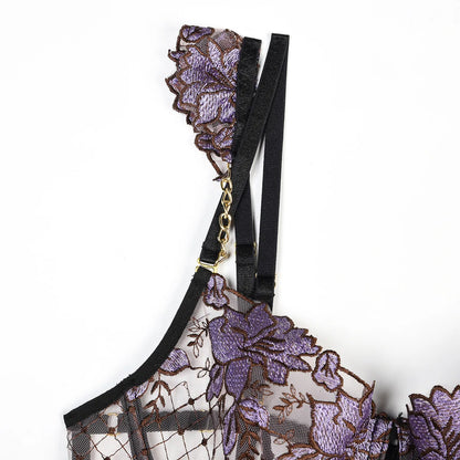Floral Lace Tutu Lingerie Set