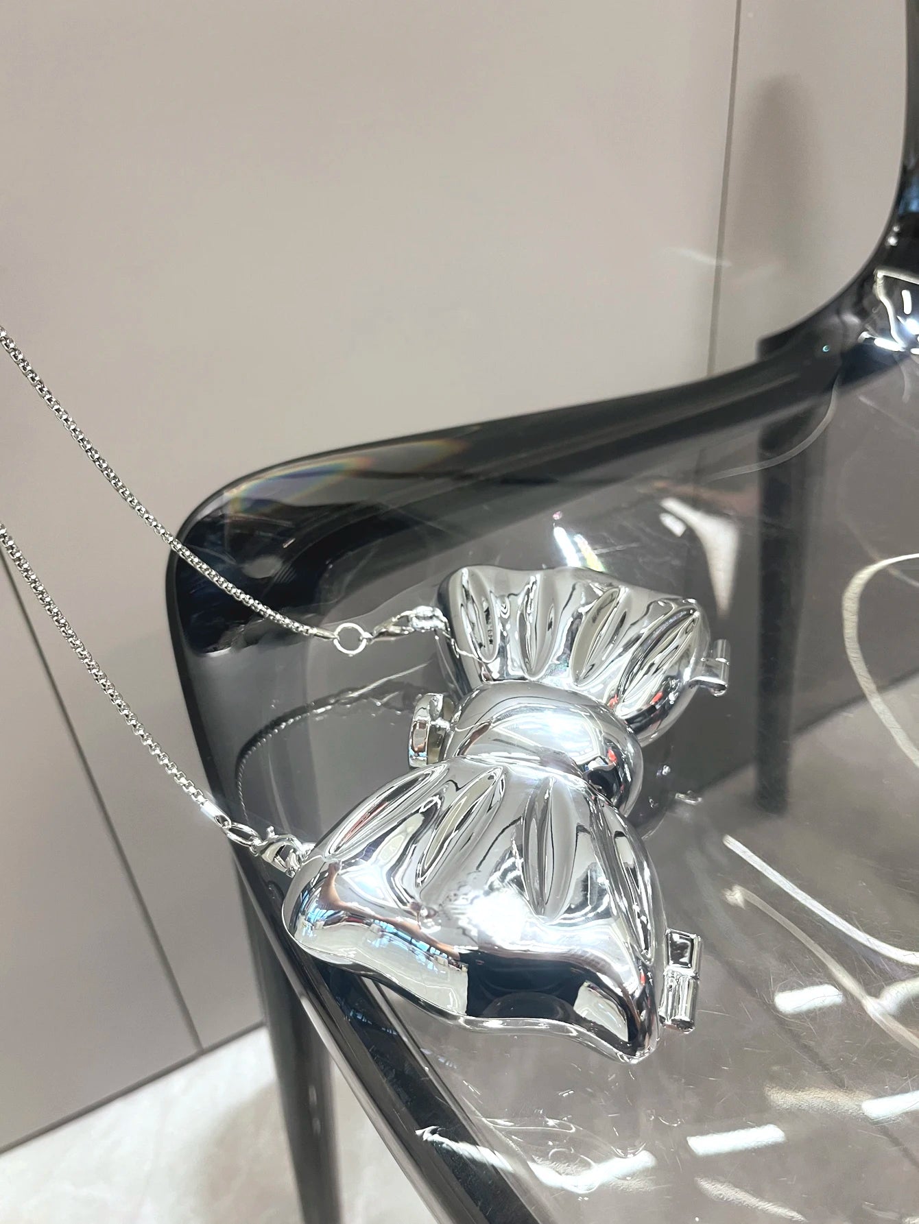 Chrome Bow Purse