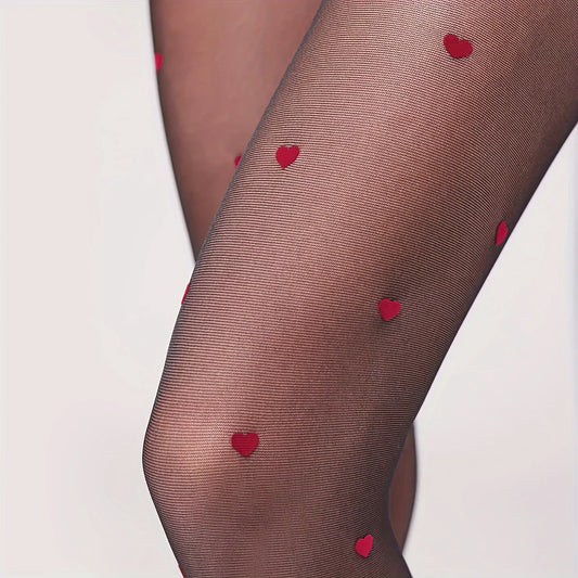 Heart Sheer Pantyhose