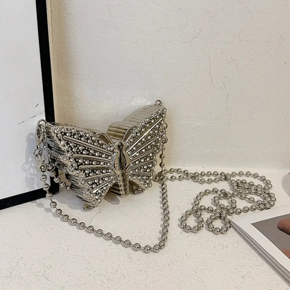 Rhinestone Mini Butterfly Handbag