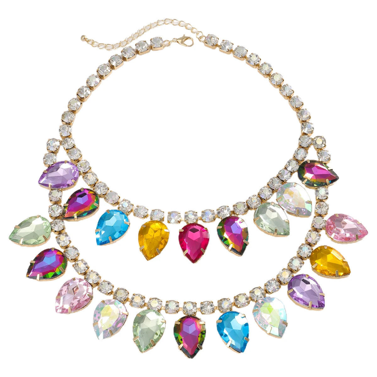 Rhinestone Layered Necklace