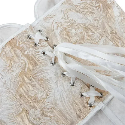Gold Floral Overbust Heart Corsets