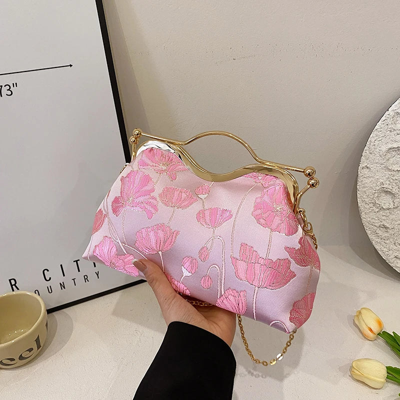 Butterfly Satin Clutch