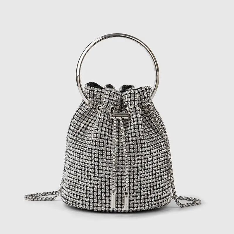 Rhinestone Bucket Handbag