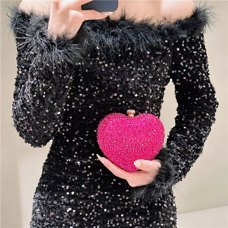 Heart Crystal Clutch