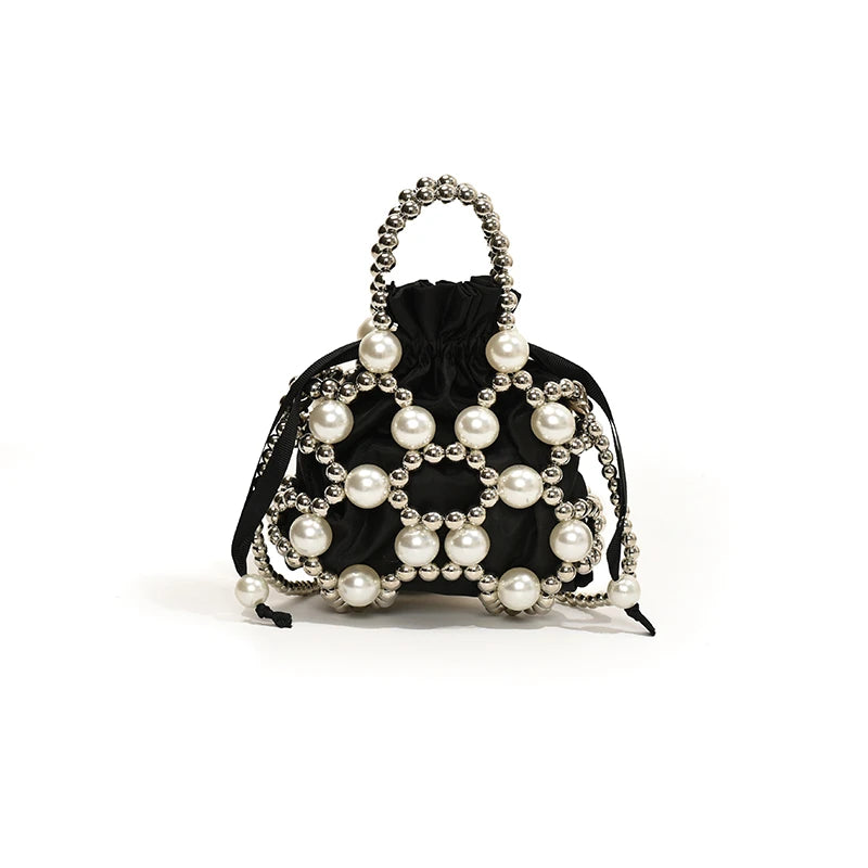 Pearl Shibari Beaded Handbag