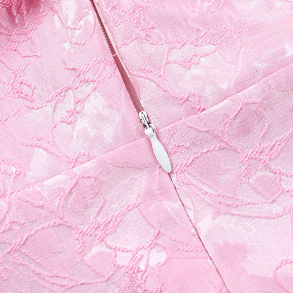 Jacquard Bow A-line Dress
