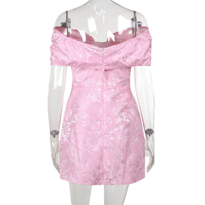 Jacquard Bow A-line Dress