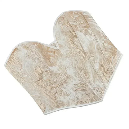 Gold Floral Overbust Heart Corsets