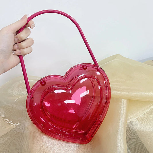 Clear Acrylic Heart Bag