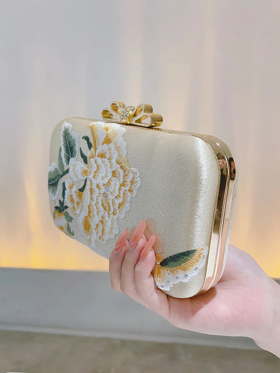 Golden Peony Clutch