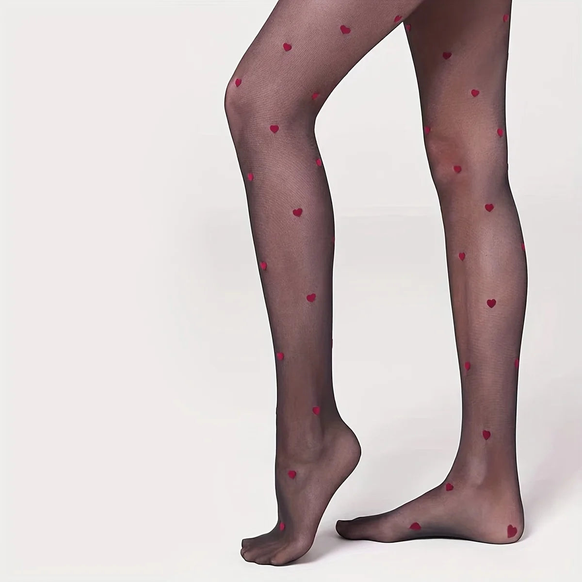 Heart Sheer Pantyhose