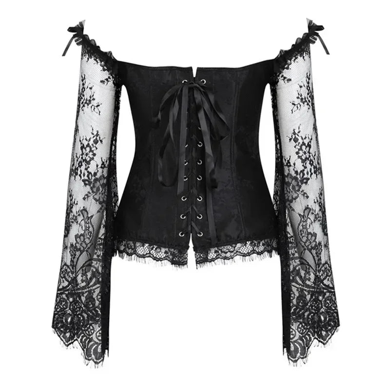 Lace Long Sleeve Corset
