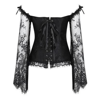 Lace Long Sleeve Corset