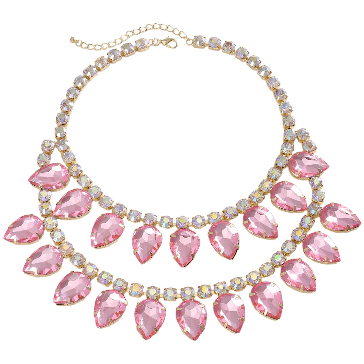 Rhinestone Layered Necklace