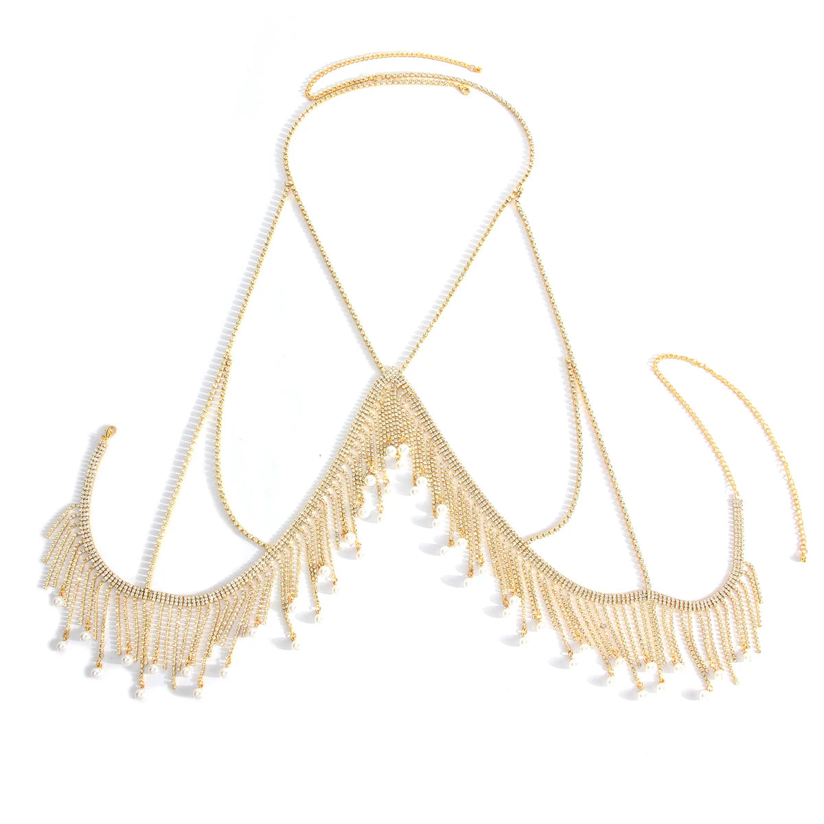 Rhinestone Fringe Body Chain