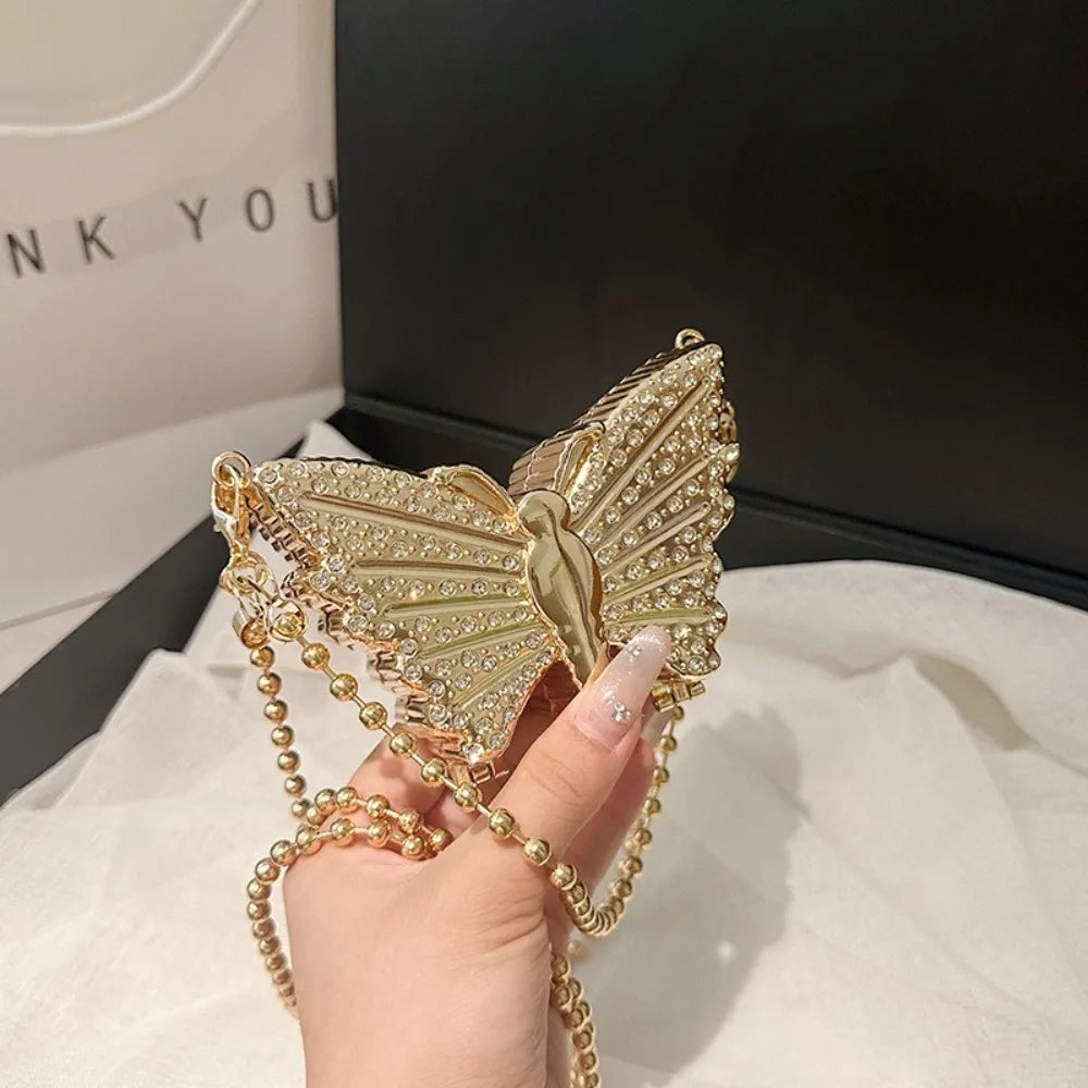 Rhinestone Mini Butterfly Handbag